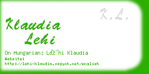 klaudia lehi business card